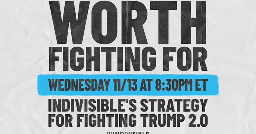 Worth Fighting For: Indivisible’s Strategy for Fighting Trump 2.0